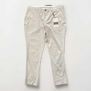State & Liberty Suit Pants Men 38/30 Athletic Fit Light Gray Stretch Lightweight - Picture 1 of 5