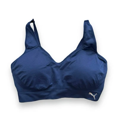 Sujetador deportivo ajustable convertible sin costuras PUMA azul marino talla XL NUEVO SIN ETIQUETAS Foto 1 de 3