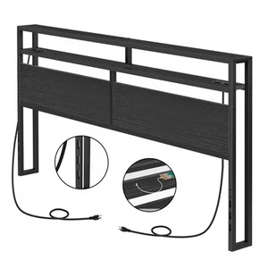 Headboard, Headboard for King Size, Storage Headboard with 2 Outlets and 4 US... - Picture 1 of 9