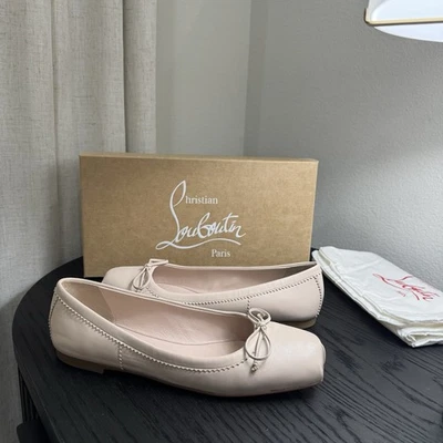 Christian Louboutin Mamadrague Ballet Leche Plana Desnudo 38.5 Foto 1 de 4