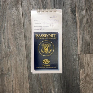 Vintage 1992 AAA Triptik Knoxville TN nach Columbus OH Streifenkarte - Bild 1 von 7