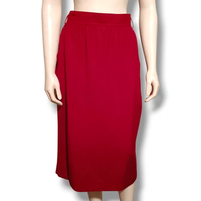 Falda lápiz de lana vintage Escada de Margaretha Ley-talla 42/grande-forrada-bolsillos Foto 1 de 4