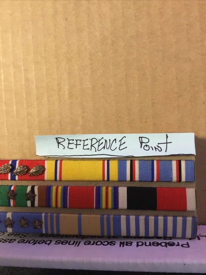 Военная Лента Бар - Вторая мировая война Корея 2 Ветеран Войны ОРИГИНАЛЬНЫЕ Бары Сделанные на заказ Офицером - Изображение 1 из 4