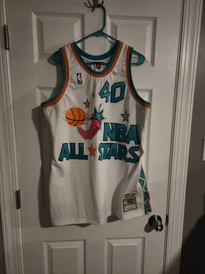 100% Authentic MITCHELL & NESS 1996 ALL-STAR GAME SHAWN KEMP JERSEY Sz 48 XL  - Image 1 of 4