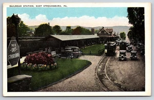 Railroad Station East Stroudsburg Pennsylvania PA Train Depot c1920 Postcard - Picture 1 of 2