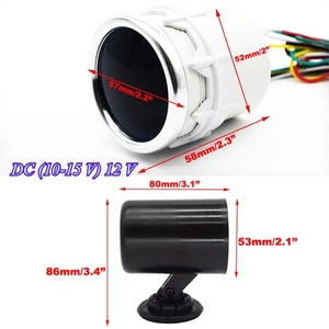 40~140℃ 52mm 12V Universal Öltemperatur Anzeige Zusatz Instrument OilTemp Gauge - Bild 1 von 9