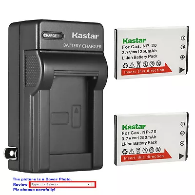 Kastar Battery Wall Charger for Casio NP-20 BC-11L & Casio Exilim EX-Z65 EX-Z75