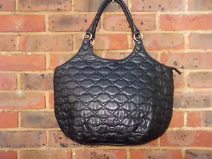 Lulu Guinness Handtasche Achsel Schultertasche schwarz Leder "Wanda Quilted Lips" - Bild 1 von 14