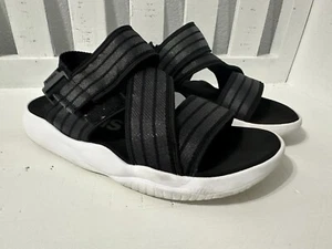 Adidas Womens 90's Summer Black Logo Slip On Strap Sandals EG7647 Size 9 - Picture 1 of 9
