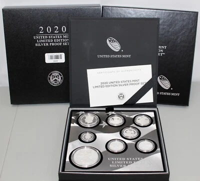 2020 S United States Mint Silver Limited Edition 8 Coin Proof Set w/ Box and COA - Image 1 of 4