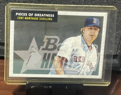 2007 Bowman Heritage Pieces of Greatness Black Curt Schilling Jersey - Image 1 of 2