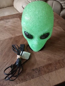 Vintage Spencer's Y2K Retro Alien Head UFO Lamp Neon Green Night Light + XTRA - Picture 1 of 18