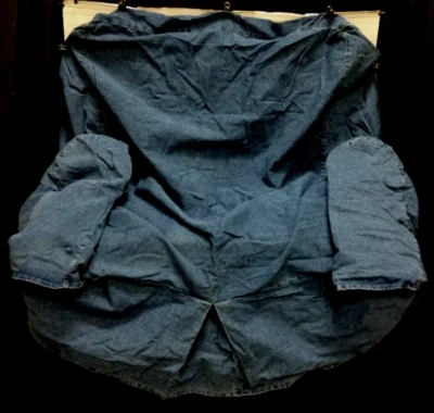 Pottery Barn 2 Arm CHAIR Tailored Slipcover Denim Blue - Image 1 of 4