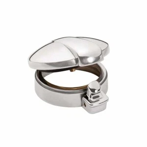 MOTONE MONZA FLIP UP GAS PETROL TANK CAP 2"/50MM - POLISHED - TRIUMPH HARLEY BMW - Picture 1 of 7