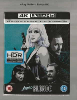 ATOMIC BLONDE - UK EXCLUSIVE 4K + BLU RAY STEELBOOK - NEW & SEALED - Image 1 of 4