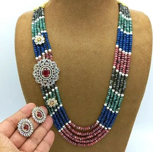 Latest Indian Bollywood Wedding Bridal Kundan Necklace Gold Plated Jewelry Sets - Picture 1 of 2