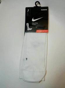 Nike Elite Support Running Socks White Unisex Womens 6-10 Mens Sz 6-8 M NEW - Picture 1 of 6