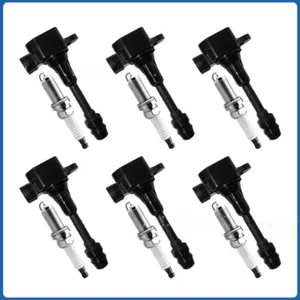 6X Ignition Coil + 6 Iridium Spark Plug For Nissan Frontier Pathfinder UF349】 - Picture 1 of 5