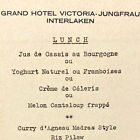 1950 Grand Hôtel Spa Victoria Vierge Restaurant Menu Interlaken Suisse