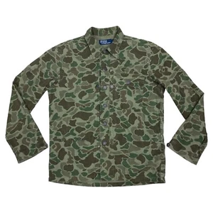 Ralph Lauren Polo Saranac Lake 2 Military Camo Shirt Jacket Green Ladies Small - Picture 1 of 9