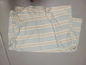 Pottery Barn "Aqua W/Tan Stripes" King/Cal.King Duvet  - Picture 1 of 5