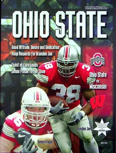 Ohio State Buckeye Football Program Oct 9 2004 Vs. Wisconsin Badgers Branden Joe - Picture 1 of 4