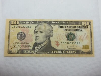 2004A $10 FRN #GB08853358A Uncirculated - Image 1 of 4