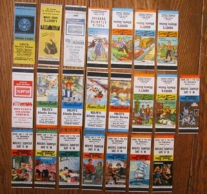 LOTE DE 22 CUBIERTAS DE MATCHBOOK DE GASOLINERAS ATLANTIC AÑOS 40-50 CUBIERTAS DE CERILLAS VACÍAS -E1 - Imagen 1 de 1
