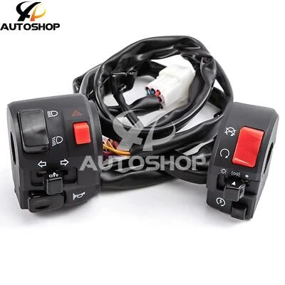 Motorcycle 7/8" Handlebar Horn Button Turn Signal Fog Light Controller Switch - Imagem 1 de 4