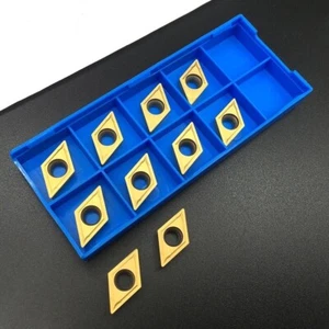 10pcs DCMT11T304 DCMT32.51 Carbide Inserts turning rhombus 55Deg For SDUCR Tool - Picture 1 of 2