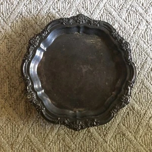 FB Rogers Silver Co 7734E Cocktailtablett mit Fuß überbackene Platte KEINE ELEKTRISCH Vintage - Bild 1 von 12