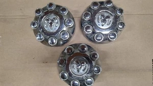 2003-2013 Dodge Ram Truck 2500 3500 CHROME 8-Lug Center Hub Caps PN 52121450AD - Picture 1 of 4