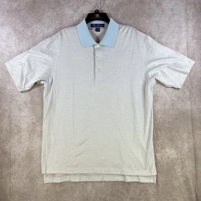 Camisa Polo Alan River Hombre Mediana Naranja Negra Rayas Manga Corta Golf Informal Foto 1 de 4