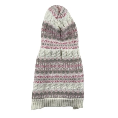 NWOT The Prairie by Rachel Ashwell Hooded Sweater XS Ivory Pink Green Fair Isle - Image 1 of 4