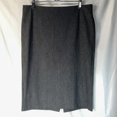 United Colors of Benetton Women's 12 Vintage Pencil Skirt Gray Tweed Minimalist - Image 1 of 4