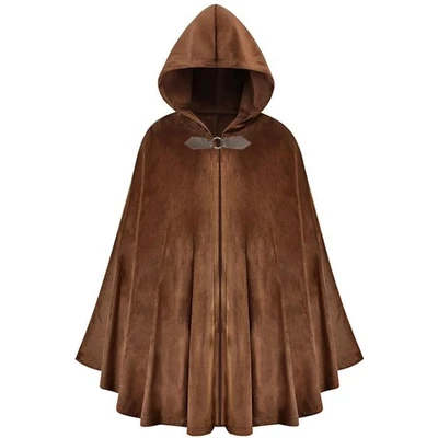 2025 NUEVO Disfraz Halloween Capa Renacentista con Capucha, Capucha Hobbit Medieval... Foto 1 de 4