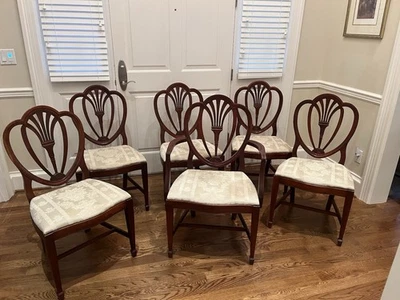 Dining Chairs Hepplewhite Shield Back  Vintage - Image 1 of 4