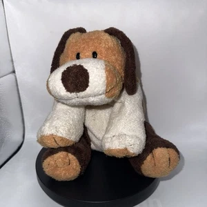 Ty Pluffies Whiffers Puppy Dog stuffed animal White Brown Tan Plush Tylux 2002 - Picture 1 of 4