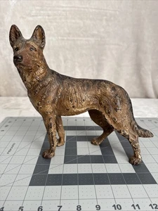 1930s Hubley Cast Iron German Shepherd Dog Vintage Doorstop - Picture 1 of 7