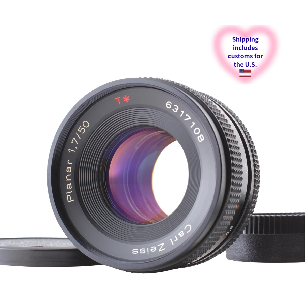ZEISS Planar T* Camera Lenses 50mm Focal f/1.7 Maximum Aperture