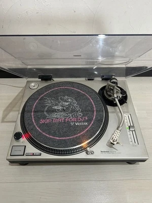 Technics SL-1200MK2 DJ Plattenspieler Silber mit Staubschutz funktionstüchtig... - Bild 1 von 4