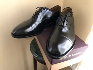 Johnston & Murphy Leder Melton Oxford Schuhe - Größe 16D - schwarz - neu im Karton - Bild 1 von 6