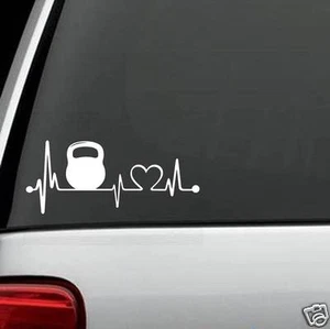 K1020 Kettlebell Lifeline Heartbeat© monitor Screen Decal Sticker Car Truck SUV - Picture 1 of 1
