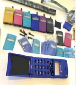 Ericsson T10 Blue A Cover front facia housing with flip and keypad New original - Afbeelding 1 van 10