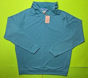 New Peter Millar Mens LARGE Pine Performance Fabric  Pullover Hoodie Surfboard