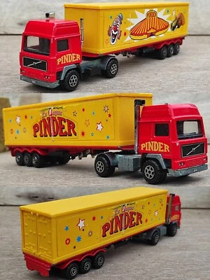 1/60 majorette poids lourd Volvo cirque PINDER Miniature Collection Série 3000 - Photo 1/4