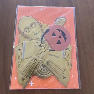 Papyrus Star Wars Metallic Adjustable C-3PO Decoration Halloween Card - Picture 1 of 11