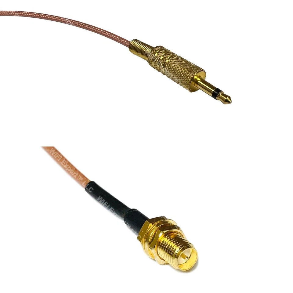 RG316 3.5mm 1/8 to RP-SMA FEMALE RF Cable Rapid-SHIP LOT - Image 1 of 1