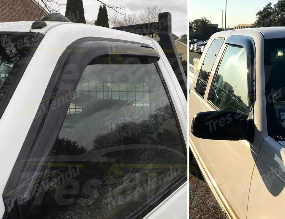 Tres&Vendu para Chevy GMC C1500 K1500 1988-1998 visera de ventana de humo protector de lluvia solar Foto 1 de 4