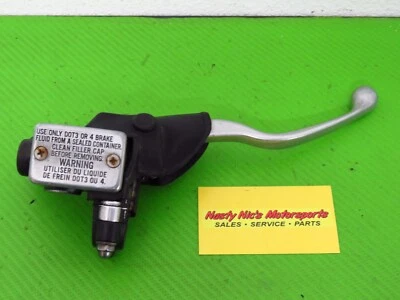 Kawasaki Prairie 300 front master cylinder lever perch mount pump OEM NISSIN - Image 1 of 4